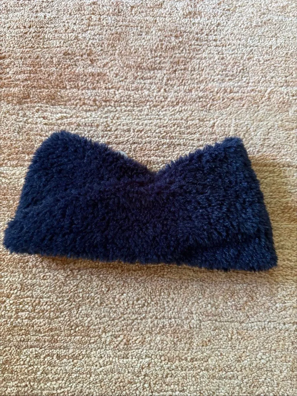 Aerie Plush Fuzzy Twist Headband One Size Navy Blue NWT